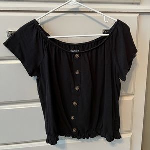 Mudd Black Shirt With Buttons - Large